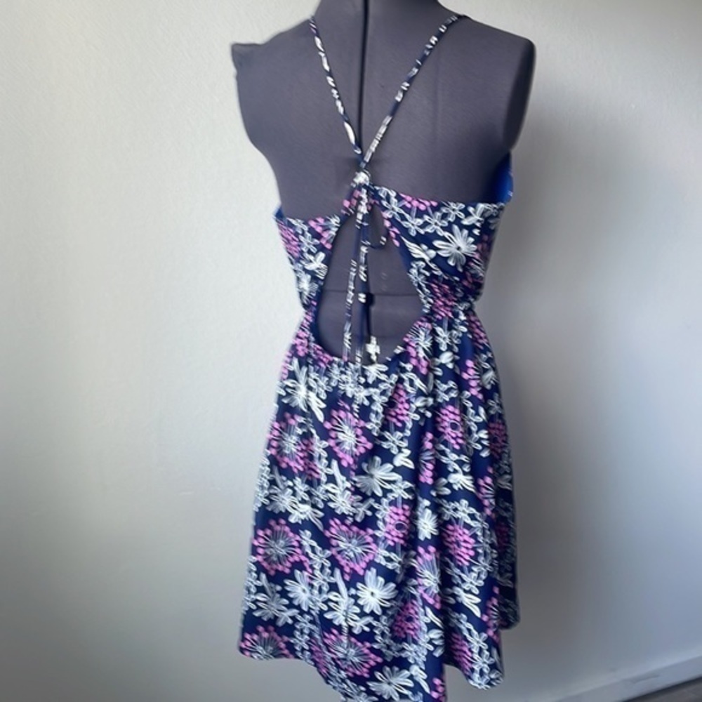 Rachel Kata dress floral backless size M - Picture 7 of 11